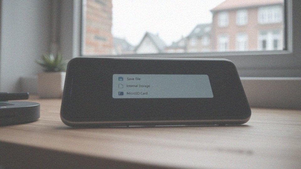 Jak użytkownik wybiera lokalizację zapisu kontaktów?